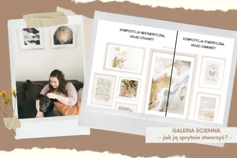 Inspirujące fajne pomysły na zdjęcia na ścianie: asymetryczna i symetryczna galeria ścienna.