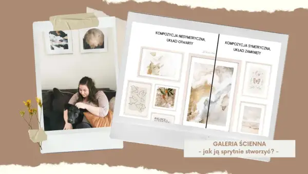 Inspirujące fajne pomysły na zdjęcia na ścianie: asymetryczna i symetryczna galeria ścienna.